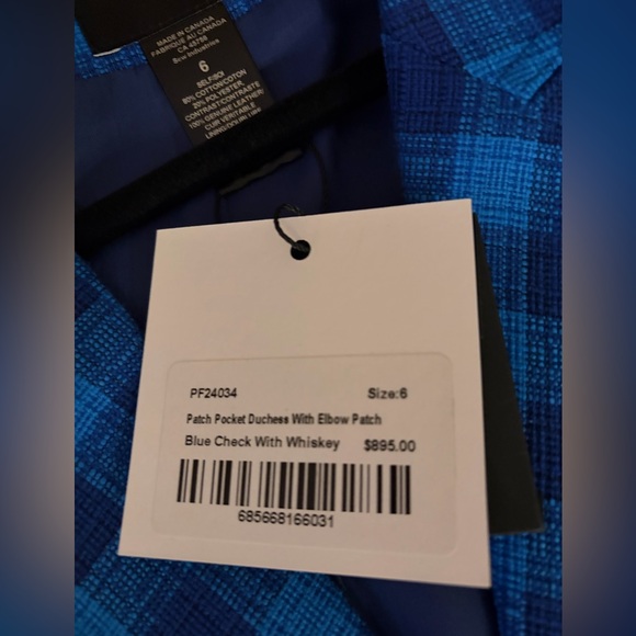 Smythe Blue and Tan Dutchess Checkered Blazer - Picture 9 of 11